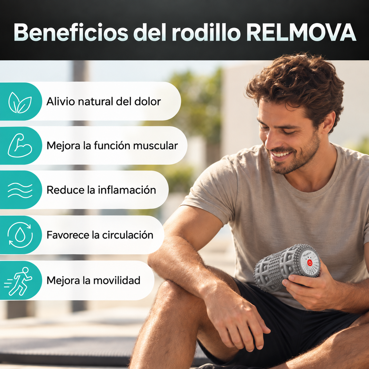 Rodillo Vibratorio de Recuperación Muscular