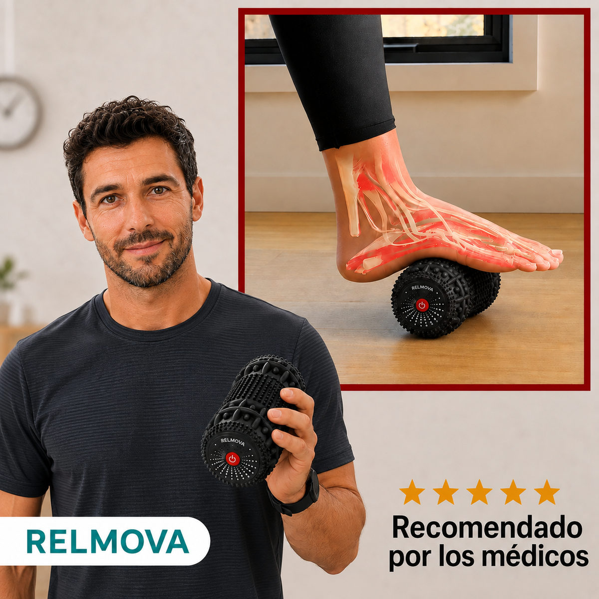 Rodillo Vibratorio de Recuperación Muscular